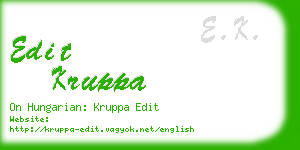 edit kruppa business card